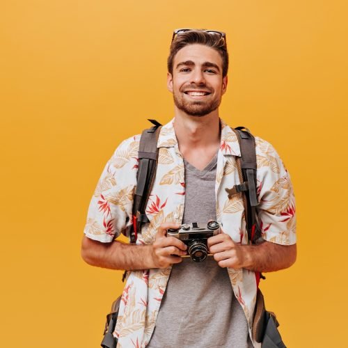 smiling tourist with ginger beard in short sleeve q287ksw.jpg